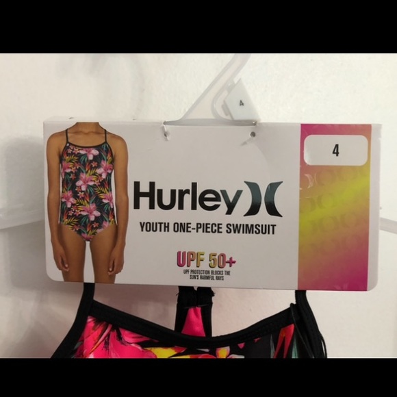 NWT, Hurley, Girls one piece swimsuit - Picture 5 of 7